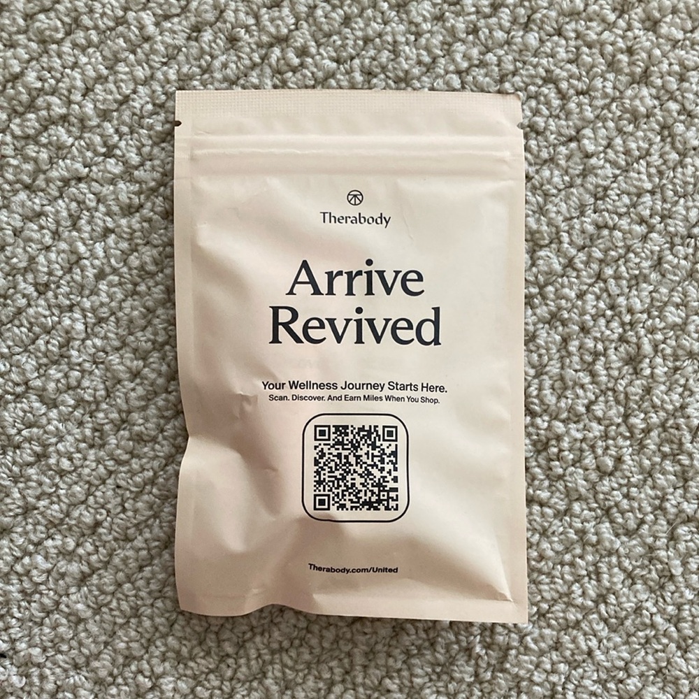 Therabody Arrive Revived Wellness Pack Towelette Lip Balm Hair Cream